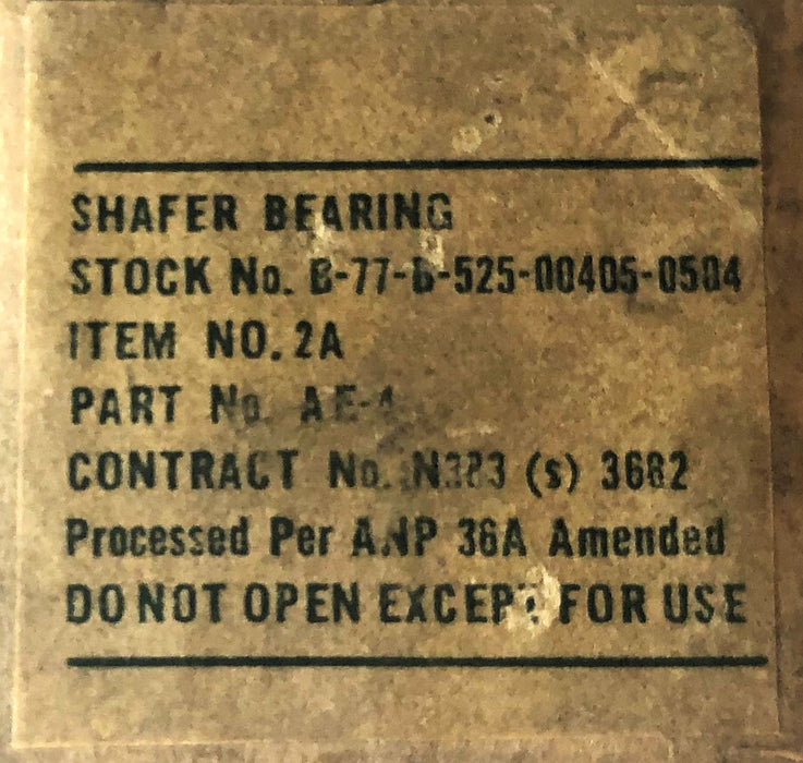 Shafer Bearing Needle Bearing AE-4 NOS