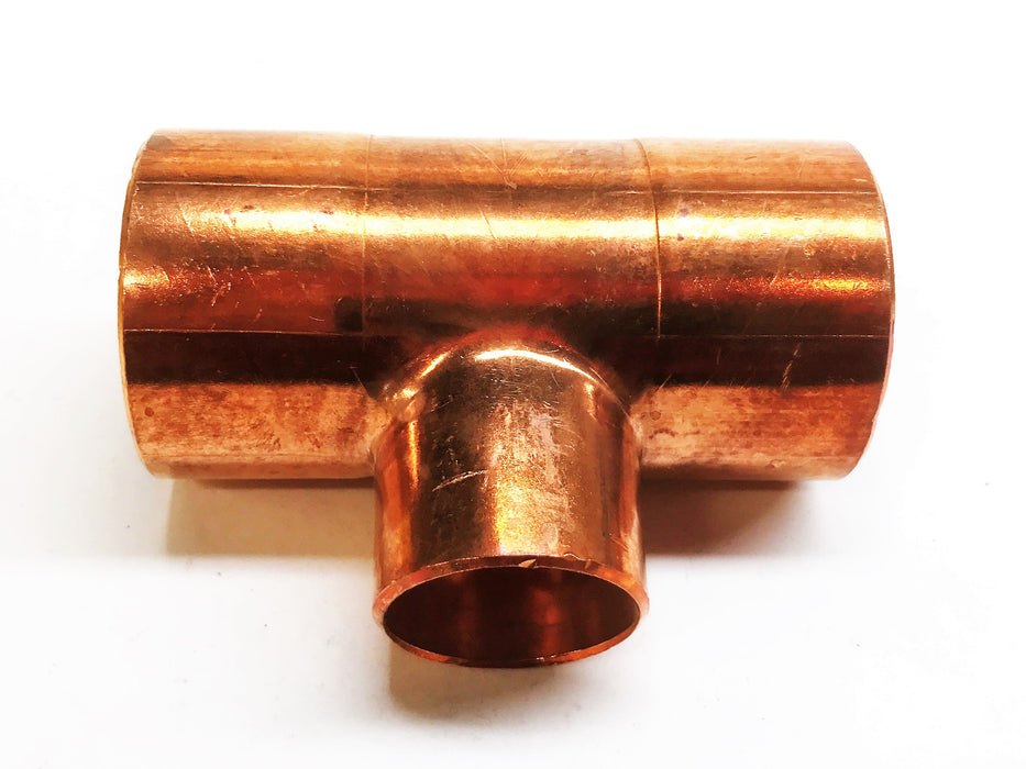 Nibco 2" Sweat x 1-1/4" Sweat x 2" Sweat Copper Reducing Tee NOS