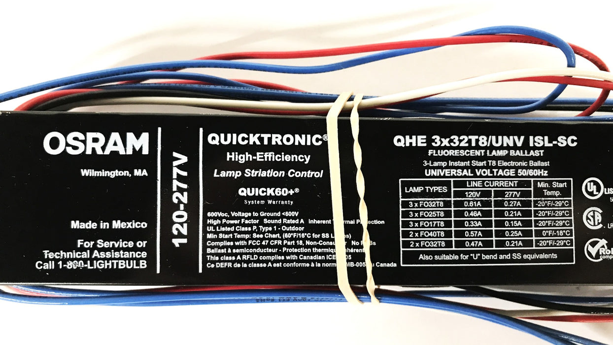 OSRAM Quicktronic Fluorescent Lamp Ballast QHE-3x32T8/UNV-OSL-SC [Lot of 2] NOS