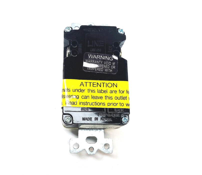 Hubbell Bryant 20A 125VAC 5MA Trip Level Ivory HFCI Receptacle GF53IA NOS