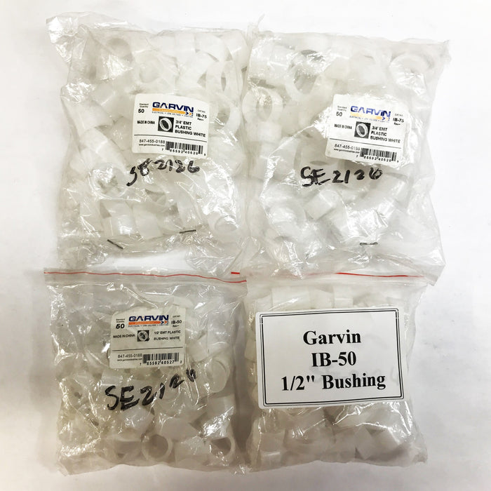 Garvin Insulating Bushing 1/2" and 3/4" Sizes IB-50 and IB-75 [Lot of 200] NOS