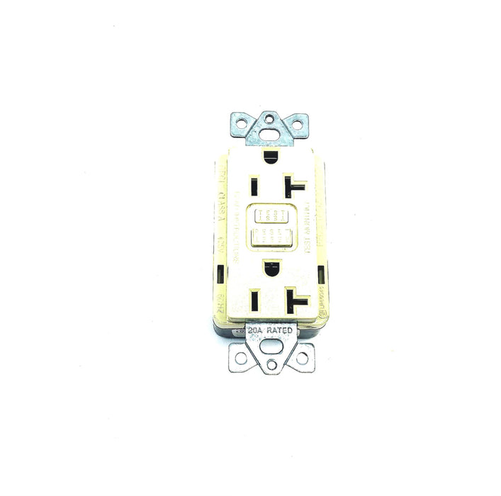 Hubbell Bryant 5MA Trip Level 20A 125VAC Ivory HFCI Receptacle GF53IA NOS
