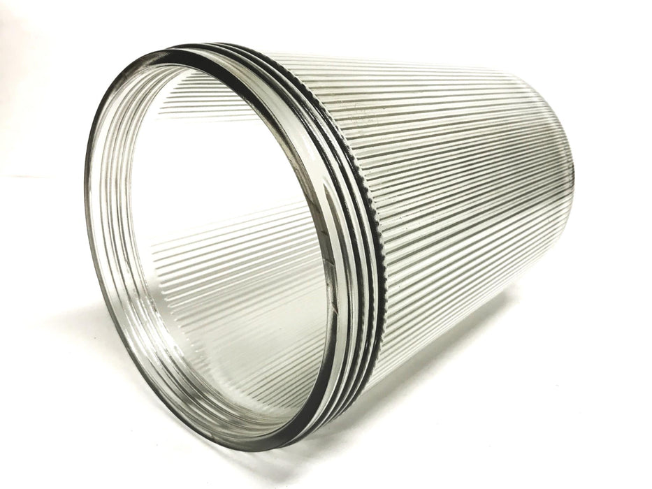 Hubbell Kemlux III 7-3/4 inch Ribbed Low Glare Glass Globe KG40 NOS