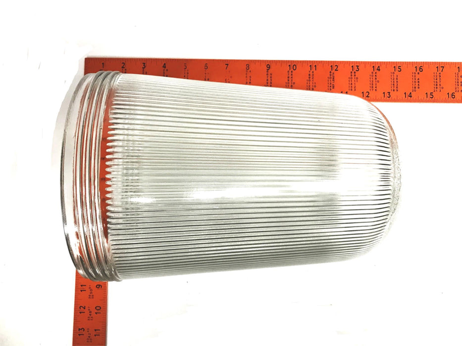 Hubbell Kemlux III 7-3/4 inch Ribbed Low Glare Glass Globe KG40 NOS