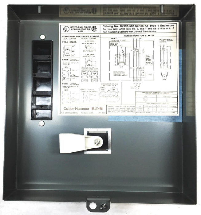 Eaton Cutler-Hammer Enclosure With Transformer And Relays C799AG12 USED