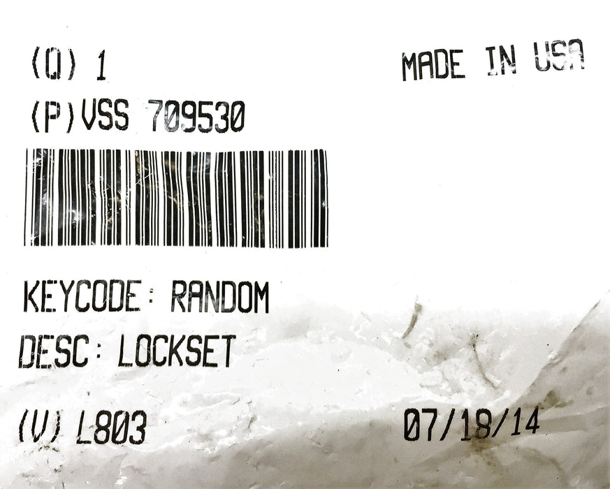 Freightliner Lock Set VSS 709530 (VSS709530) NOS