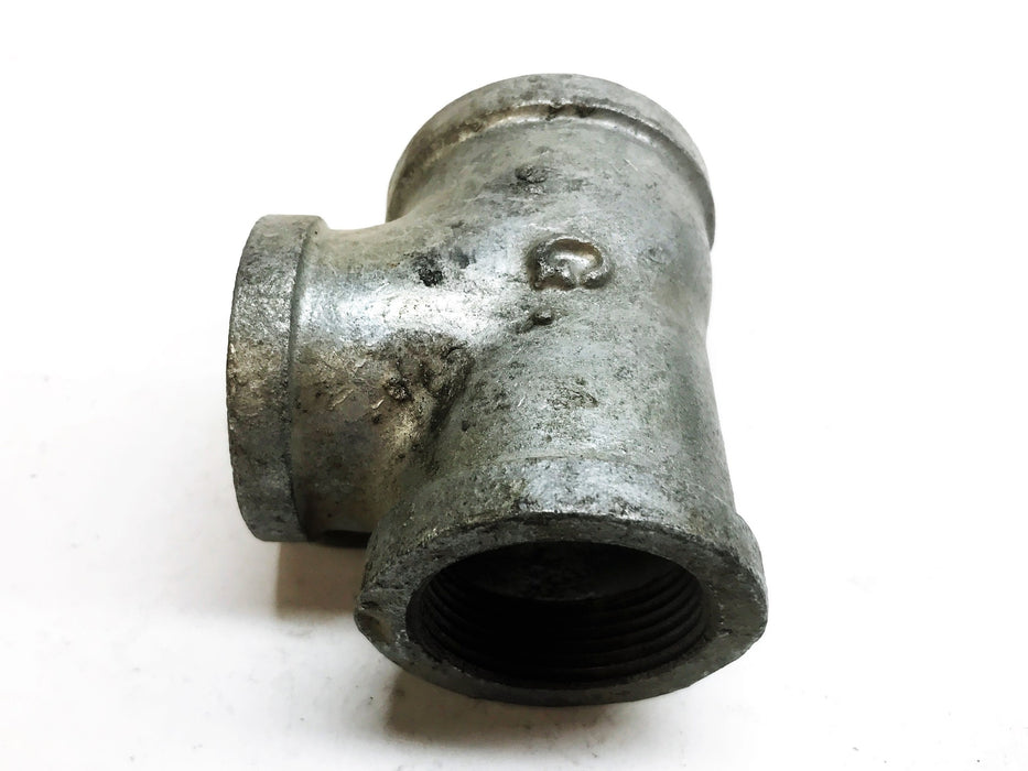 Unbranded Galvanized 1-3/4" F x 1-1/2" F x 1-1/2" F Tee Coupling [Lot of 3] NOS