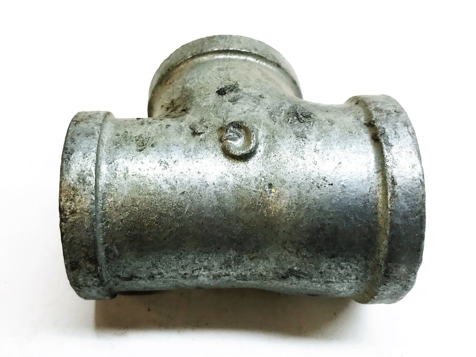 Unbranded Galvanized 1-3/4" F x 1-1/2" F x 1-1/2" F Tee Coupling [Lot of 3] NOS