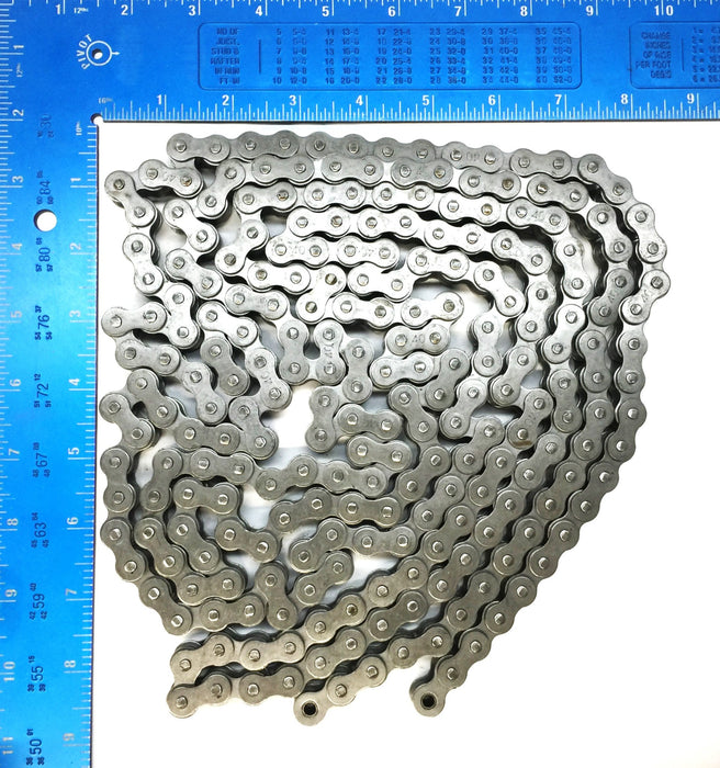 Unbranded 10' Single Strand #40 Roller Chain w/o Connecting Link NOS