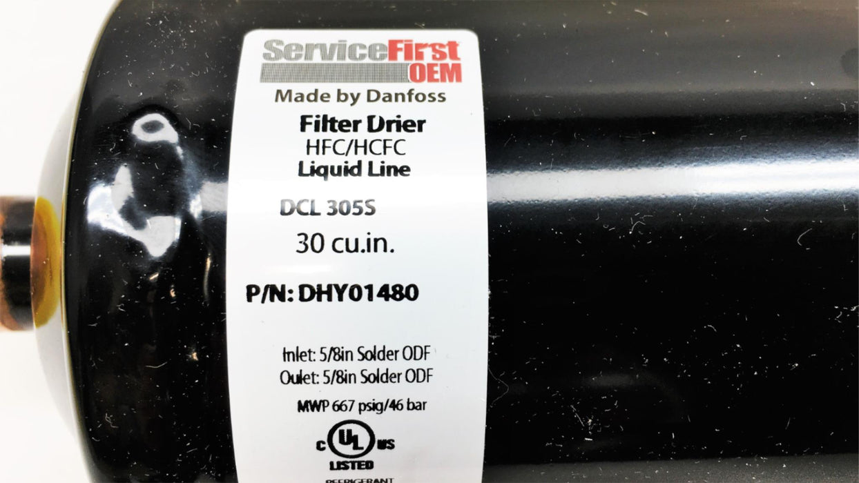 Danfoss Service First 30 CU IN Liquid Line Filter Drier HFC-HCFC DCL305S NOS