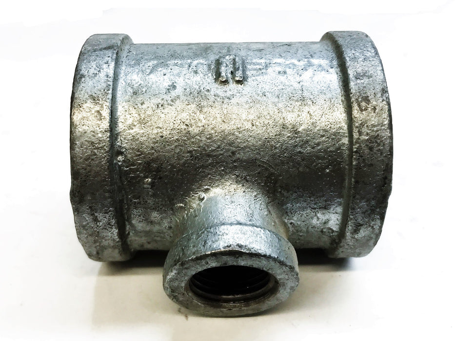 Unbranded Galvanized 1-3/4" F x 1-3/4" F x 3/4" F Tee Coupling [Lot of 3] NOS