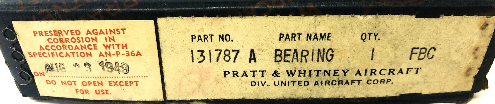 Pratt & Whitney FBC Cylindrical Roller Bearing For Aircraft 131787-A NOS