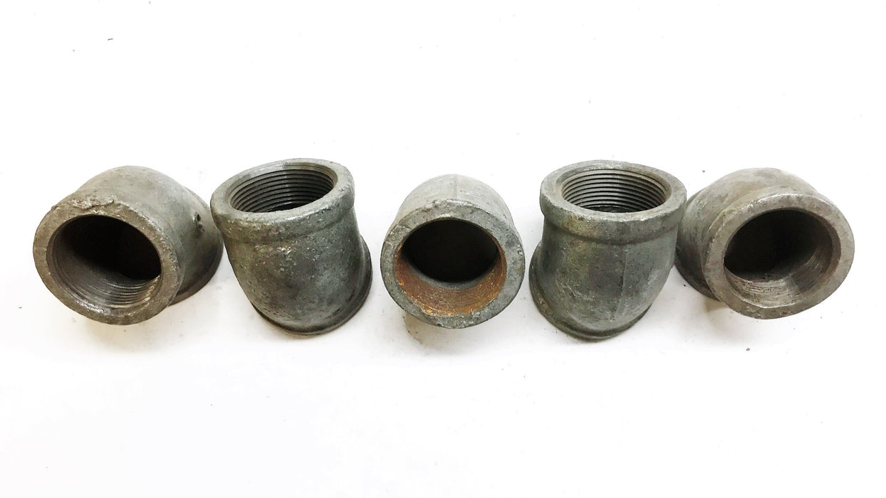 Unbranded Galvanized 1-3/4" Female 45 Degree Elbow [Lot of 5] NOS