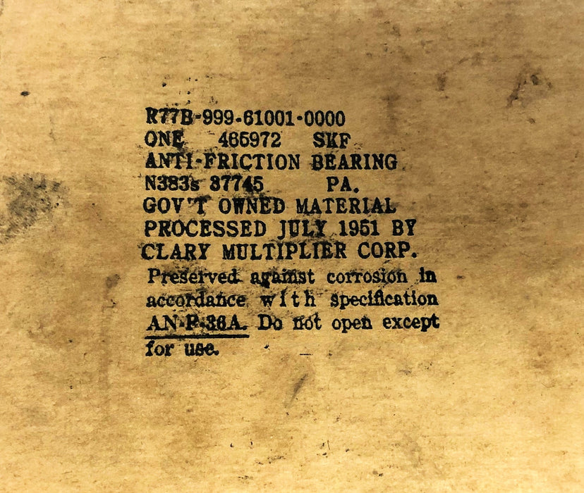 SKF Anti-Friction Bearing 465972 NOS