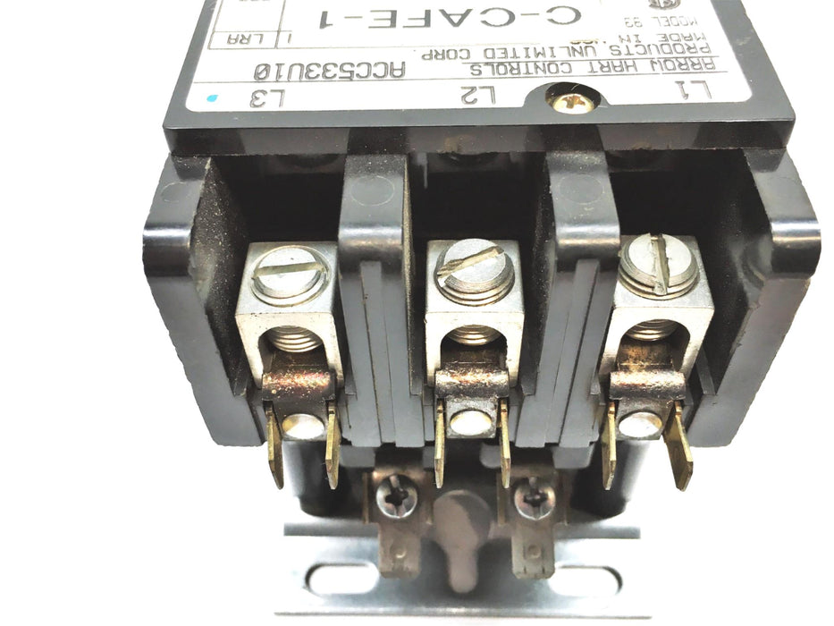 Arrow Hart 3 Pole 24VAC 50/60Hz Magnetic Contactor ACC533U10 USED