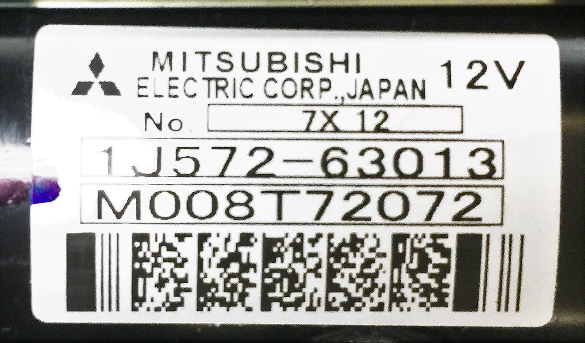 Mitsubishi/Kubota Starter Assembly 1J572-63013 (M008T72072) NOS