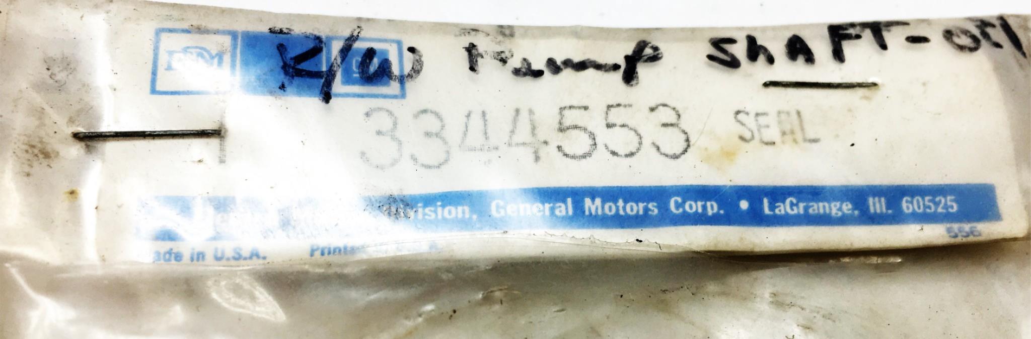 GM EMD Seal 3344553 NOS