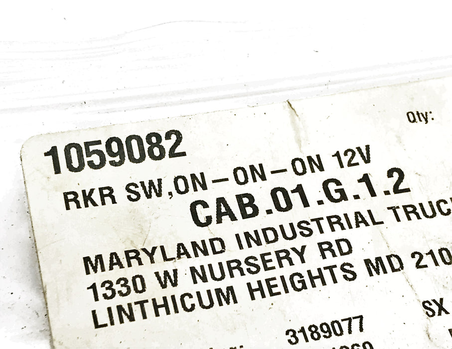 Elgin On-On-On Rocker Switch 1059082 NOS