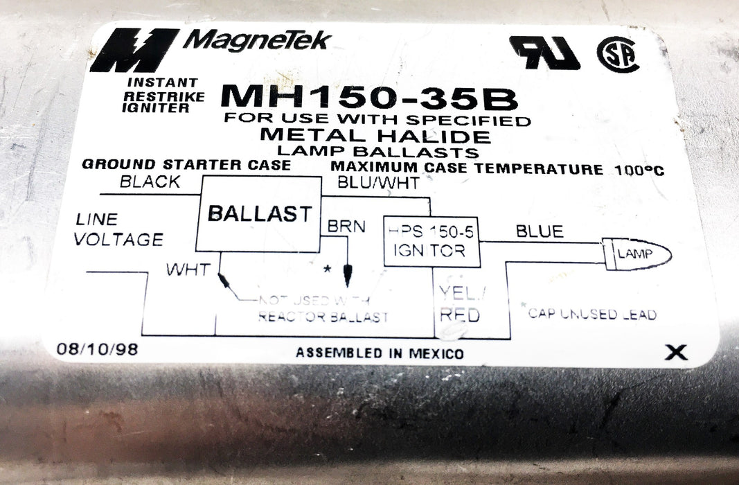 Magnetek Instant Restrike Ignitor MH150-35B USED