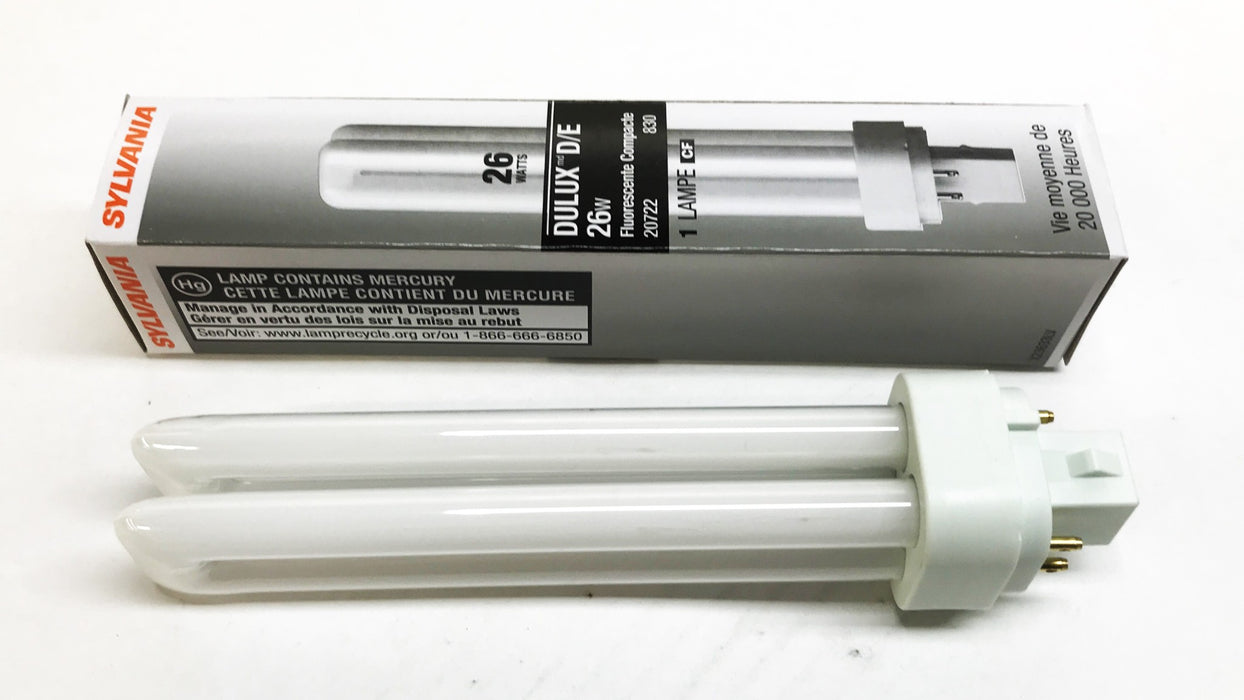 Sylvania Compact CF26DD 26 Watt Fluorescent Lamp 20722 [Lot of 10] NOS