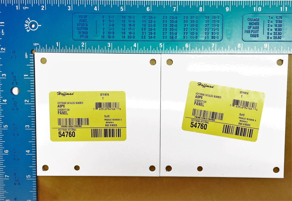 Hoffman White Metal Panel 54760 [Lot of 2] NOS
