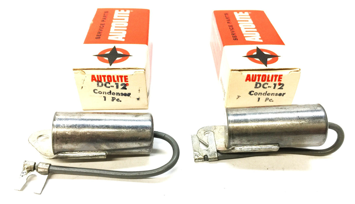Autolite Ignition Condenser DC-12 [Lot of 2] NOS