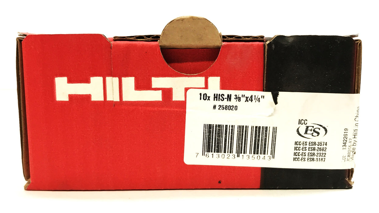 HILTI Internally Threaded Insert Anchor 258020 [Box of 10] NOS