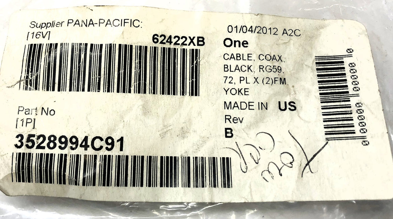 Pana-Pacific Antenna Cable Assembly 3528994C91 (62422XB) NOS