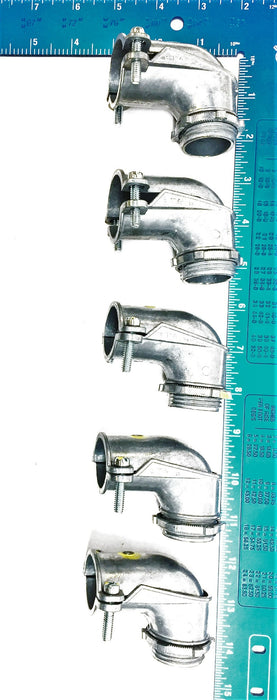 Neer 1" Armored and Flexible Die-Cast 90┬░ Angle Connector AC-97 (Pack of 5) NOS