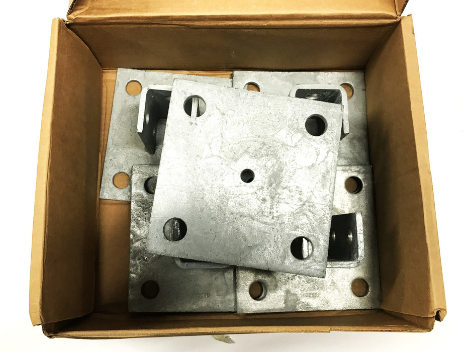 Cooper B-Line Galvanized Channel Strut Post Base, Box of 5, B280SQHDG NOS
