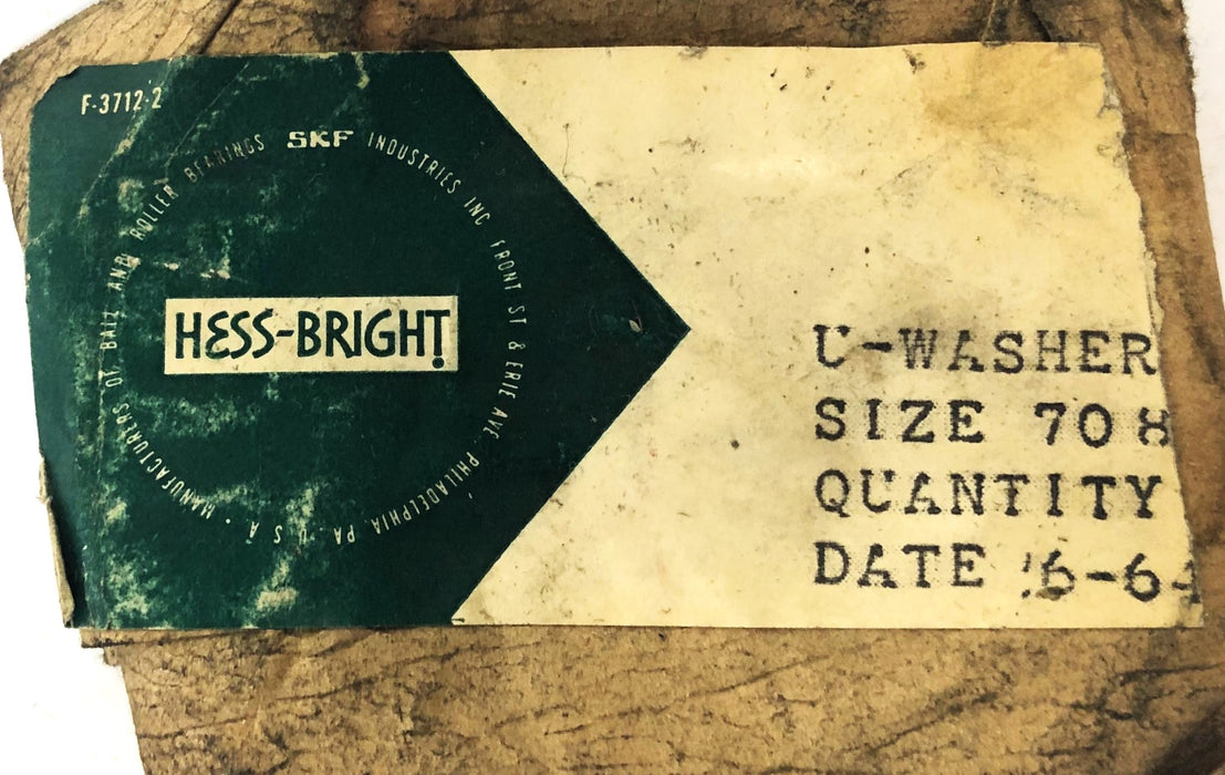 Hess-Bright Thrust Bearing Washer 708-U NOS