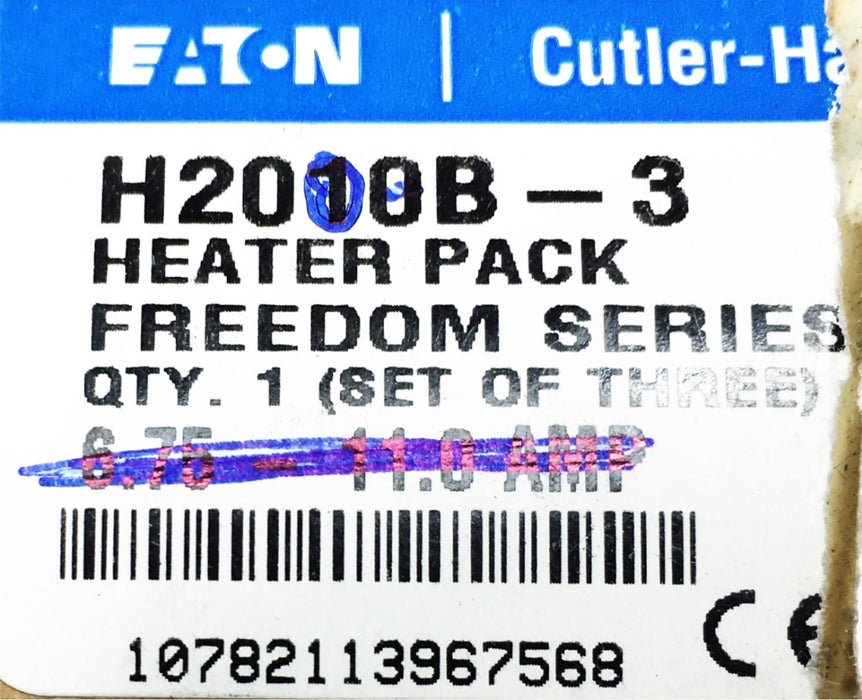 Eaton Cutler-Hammer 3 Piece 3.23-5.23AMP Freedom Series Heater Pack H2008B USED
