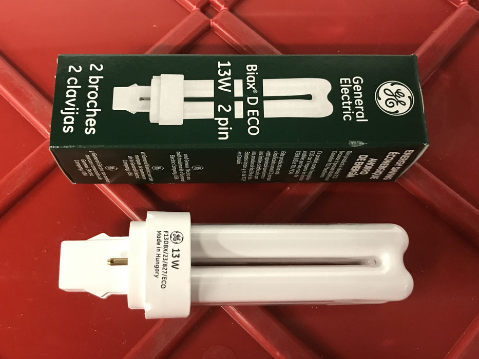 General Electric 13 Watt 2 Pin Quad-Tube Fluorescent Lamp 97586 [Lot of 10] NOS