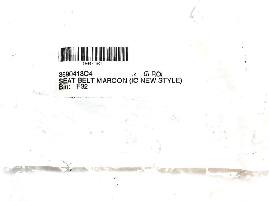 Shield Seat Belt Maroon 3690418C4 (80498004-00-AA) NOS