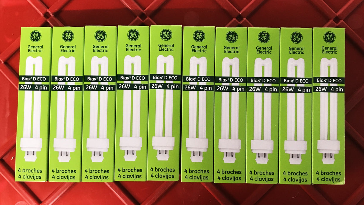 General Electric 26 Watt Quad-Tube Fluorescent Lamp 97611 [Lot of 10] NOS