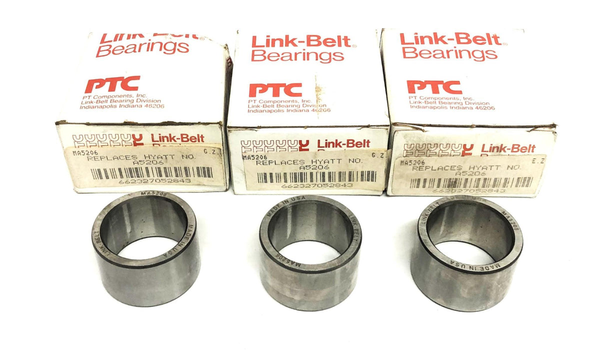 Link-Belt Cylindrical Roller Bearing Inner Ring MA5206 [Lot of 3] NOS