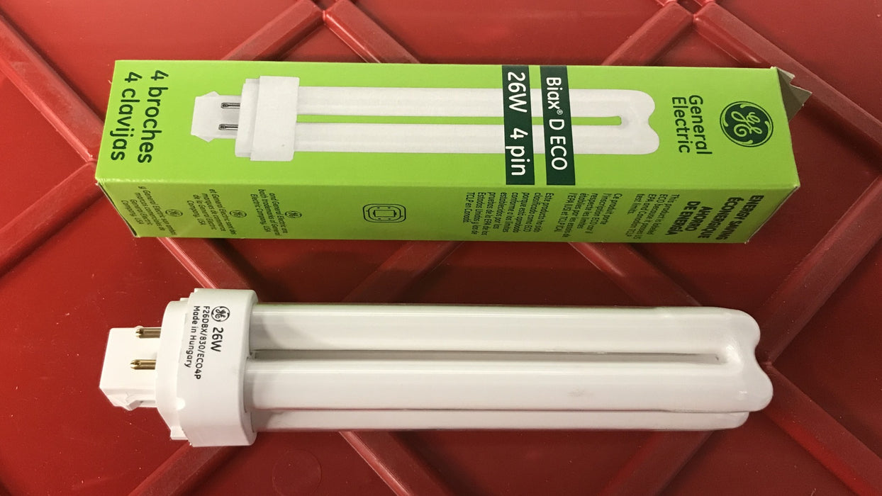 General Electric 26 Watt Quad-Tube Fluorescent Lamp 97611 [Lot of 10] NOS