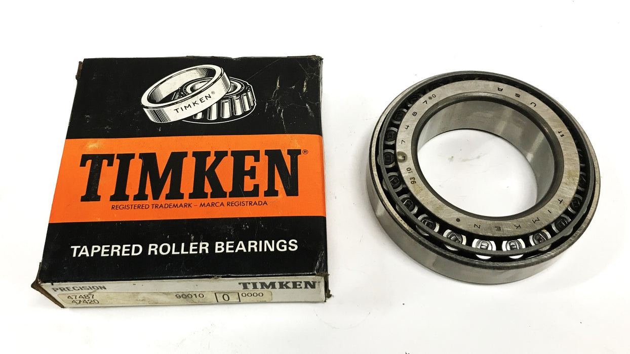 Timken Tapered Roller Bearing Cone and Cup Assembly 47487/47420 NOS