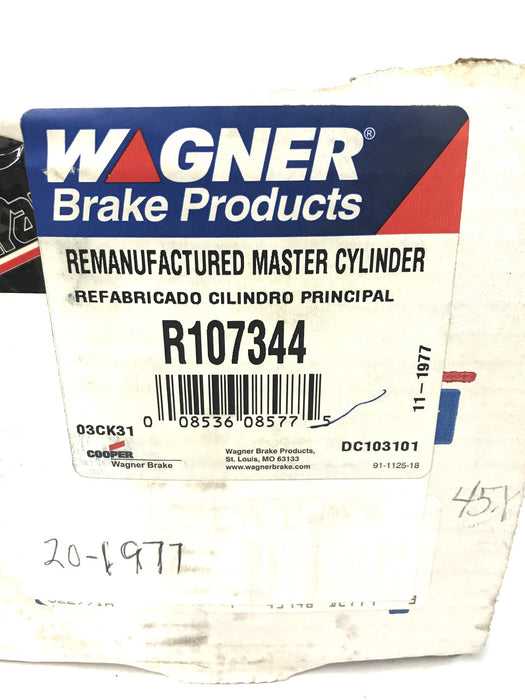 Wagner Brake Master Cylinder R107344 USED