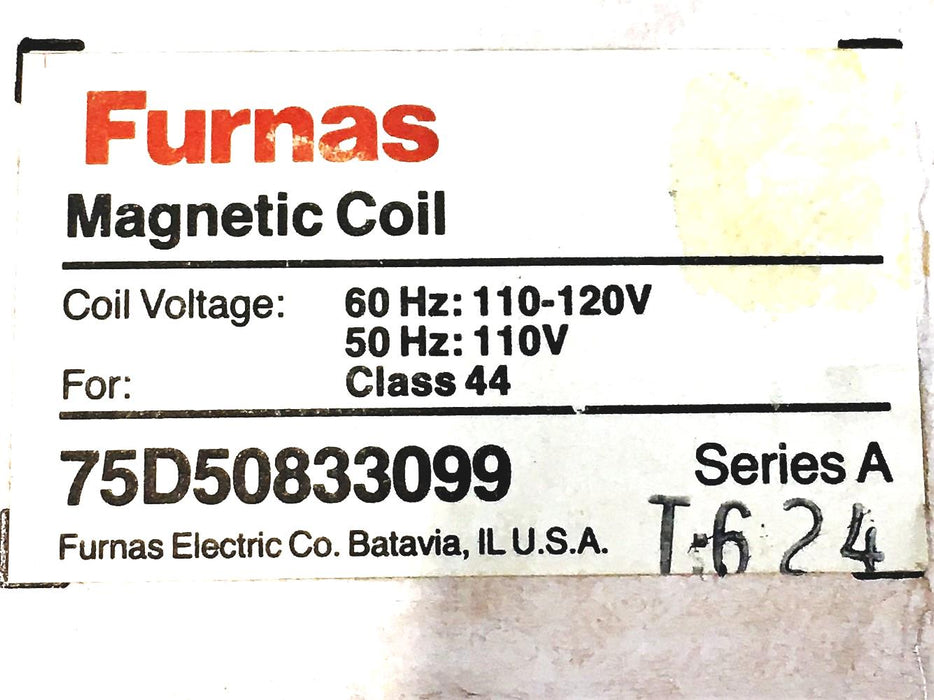 Furnas Class 44 Magnetic Coil Series A 75D50833099 NOS