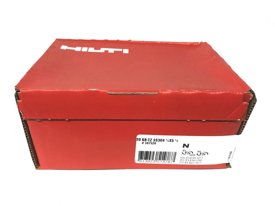 HILTI Stainless Steel Wedge Anchor Bolt 387528 [Box of 20] NOS