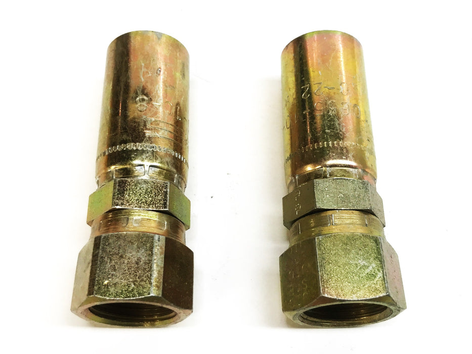 Parker Parflex 55 Series Hose Fitting 10655-10-8 [Lot of 2] NOS