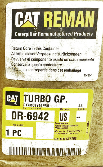 Caterpillar/CAT Turbo GP 0R-6942 REMANUFACTURED