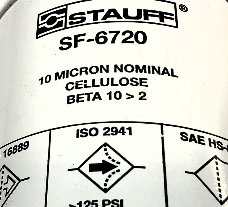 Stauff 10 Micron Hydraulic Filter SF-6720 NOS
