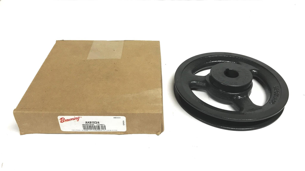 Browning Single Groove B-Belt Pulley AK61X3/4 NOS