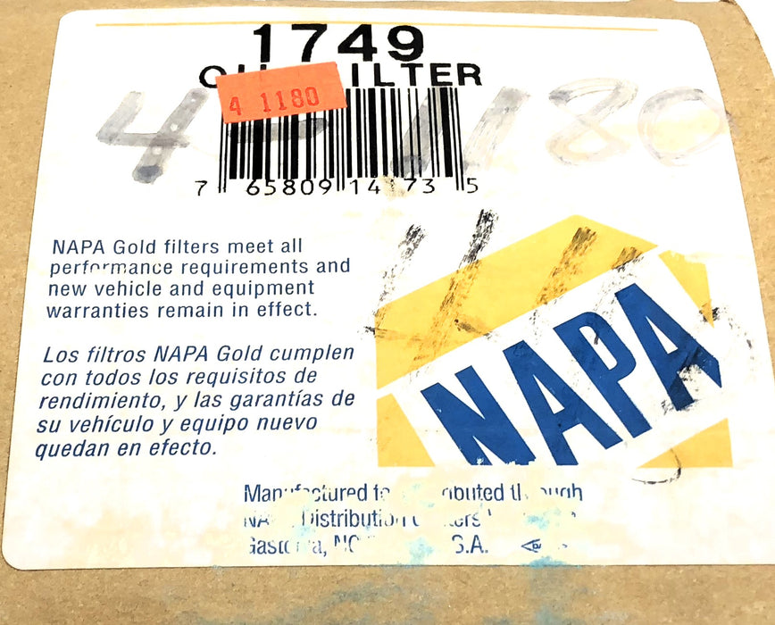 Napa Oil Filter 1749 (85749) NOS