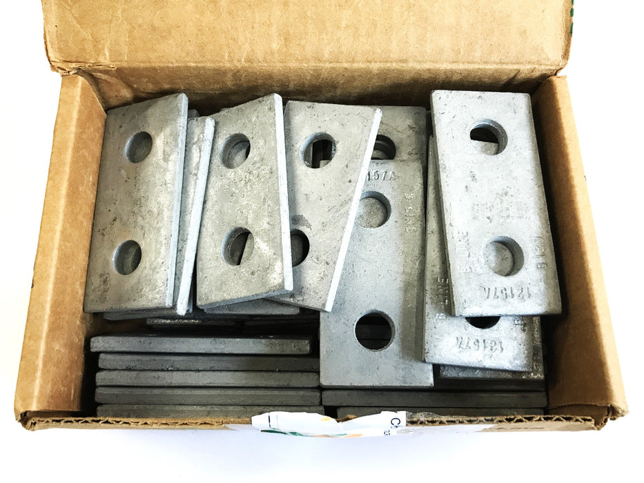 Cooper B-Line Galvanized 2-Hole Splice Plate B129HDG, Box of 50, NOS