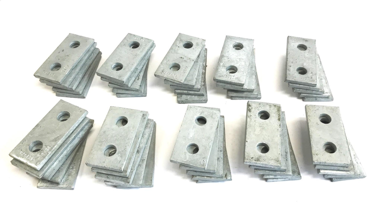 Cooper B-Line Galvanized 2-Hole Splice Plate B129HDG, Box of 50, NOS