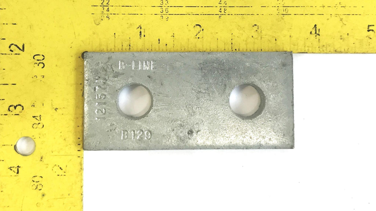 Cooper B-Line Galvanized 2-Hole Splice Plate B129HDG, Box of 50, NOS