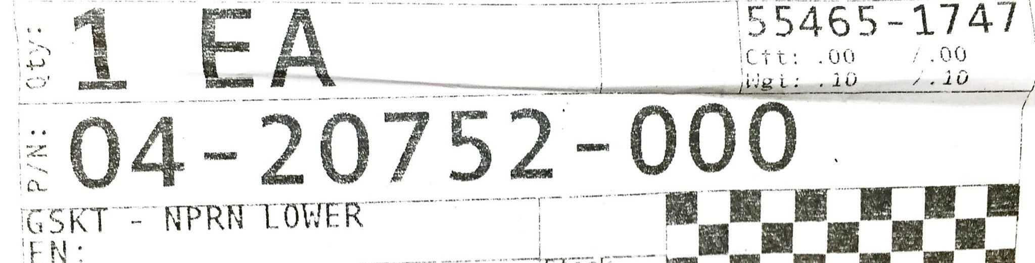 Freightliner Lower Gasket 04-20752-000 NOS